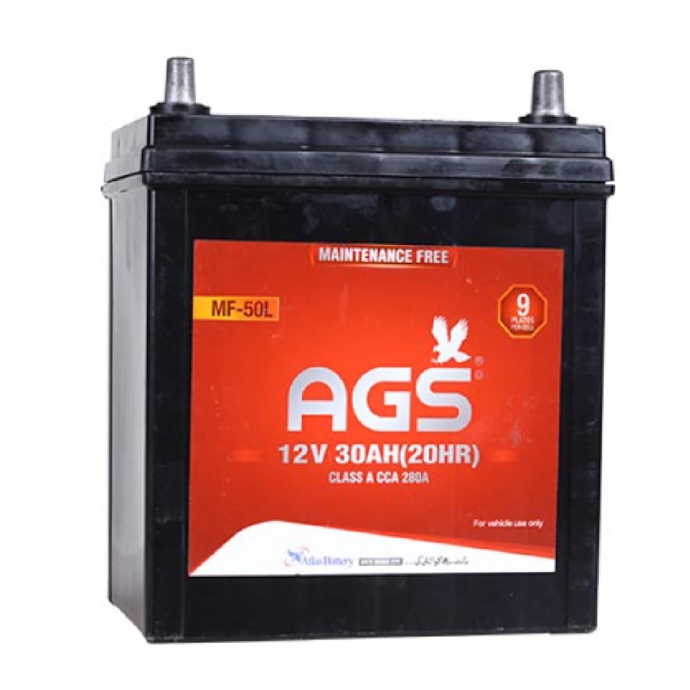 AGS Battery MF 50L 9PLT 30AH