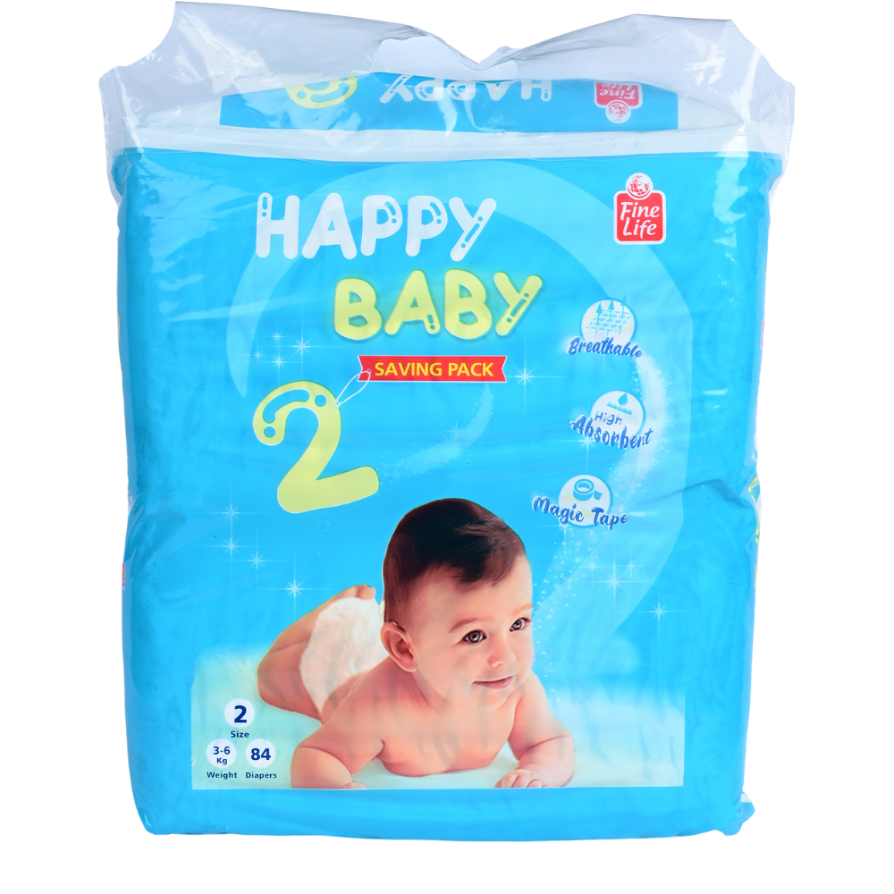 FINE LIFE DIAPER S2 84PCS + Cotton Wool free