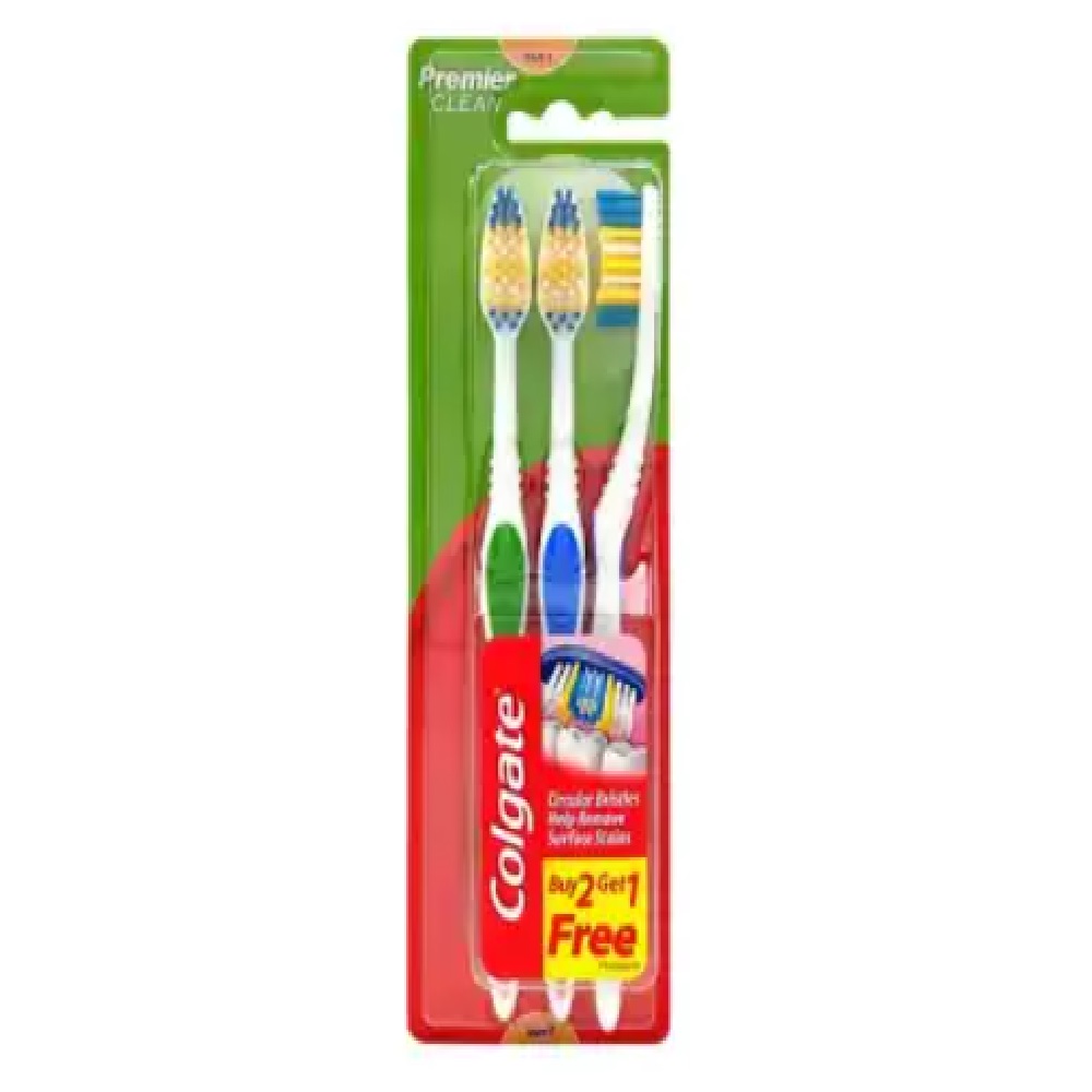 Colgate Triple Pack Toothbrush Premier Clean Soft