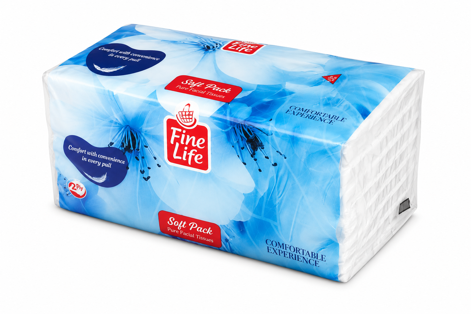 Fine Life Soft Pack Facial Tissue