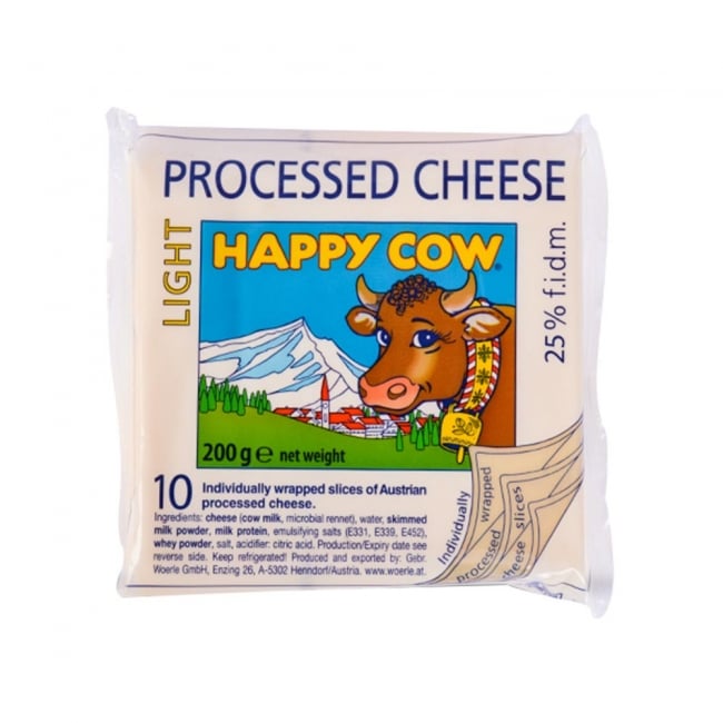 Happy Cow Cheese Slices Low Fat 200 GM