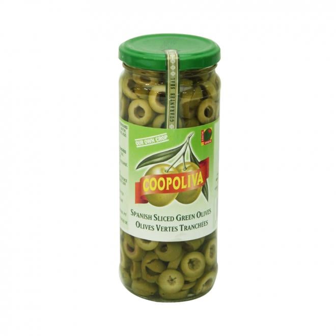Coopoliva Green Olives Sliced 450 GM