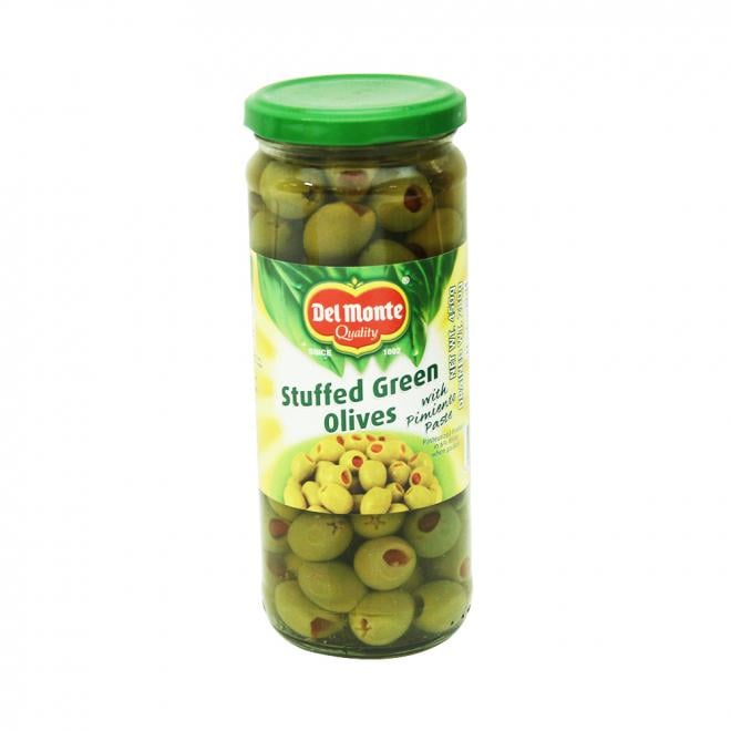 Delmonte Green Olives Stuffed 450 GM