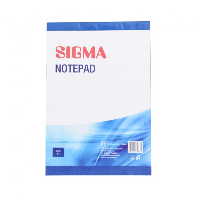 Sigma Writing Pad  F4 White 50 Pages
