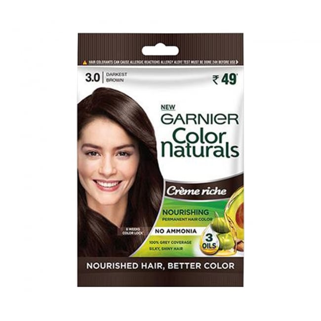 Garnier Hair Color Darkest Brown 3.0 Sachet