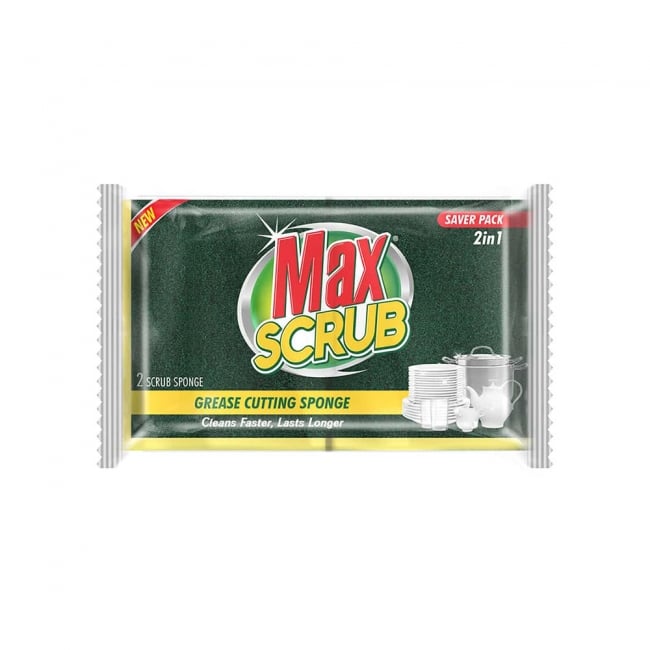 Max Scrub Scouring Pad  With Sponge 2in1 Regular