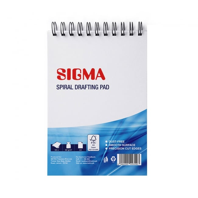 Sigma Spiral Pad A4 100 Pages